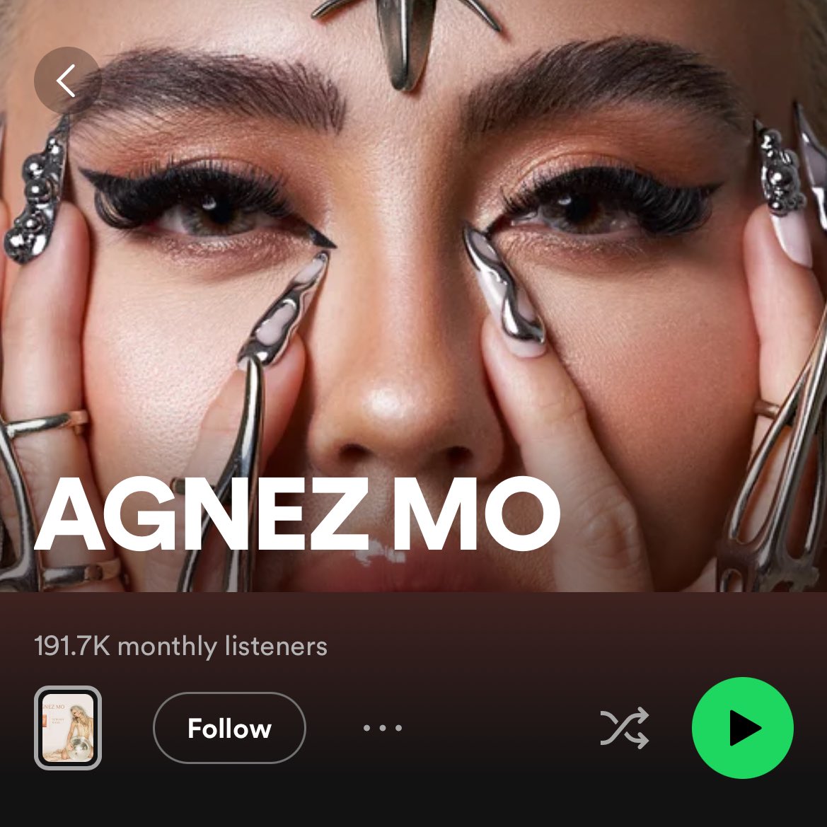 You need to make better music and get a better marketing team, better PR crisis, better label, better everything.

How could you have 17M followers here, 32M on Instagram, yet you only have 191k monthly listeners with unlikeable fanbase?