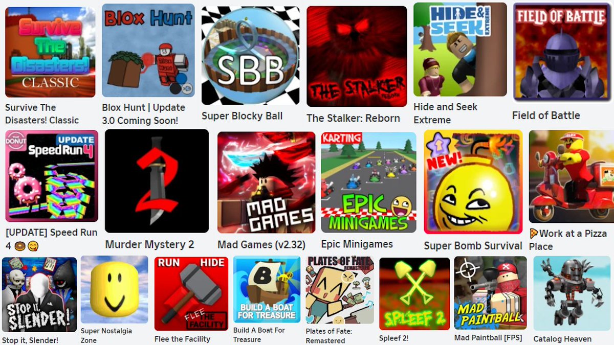 **ACTUALLY** CLASSIC ROBLOX GAMES THAT WOULD HAVE BEEN AMAZING TO HAVE AS APART OF THE EVENT IF ROBLOX DIDN'T HAVE AN IQ LESS THAN 71: