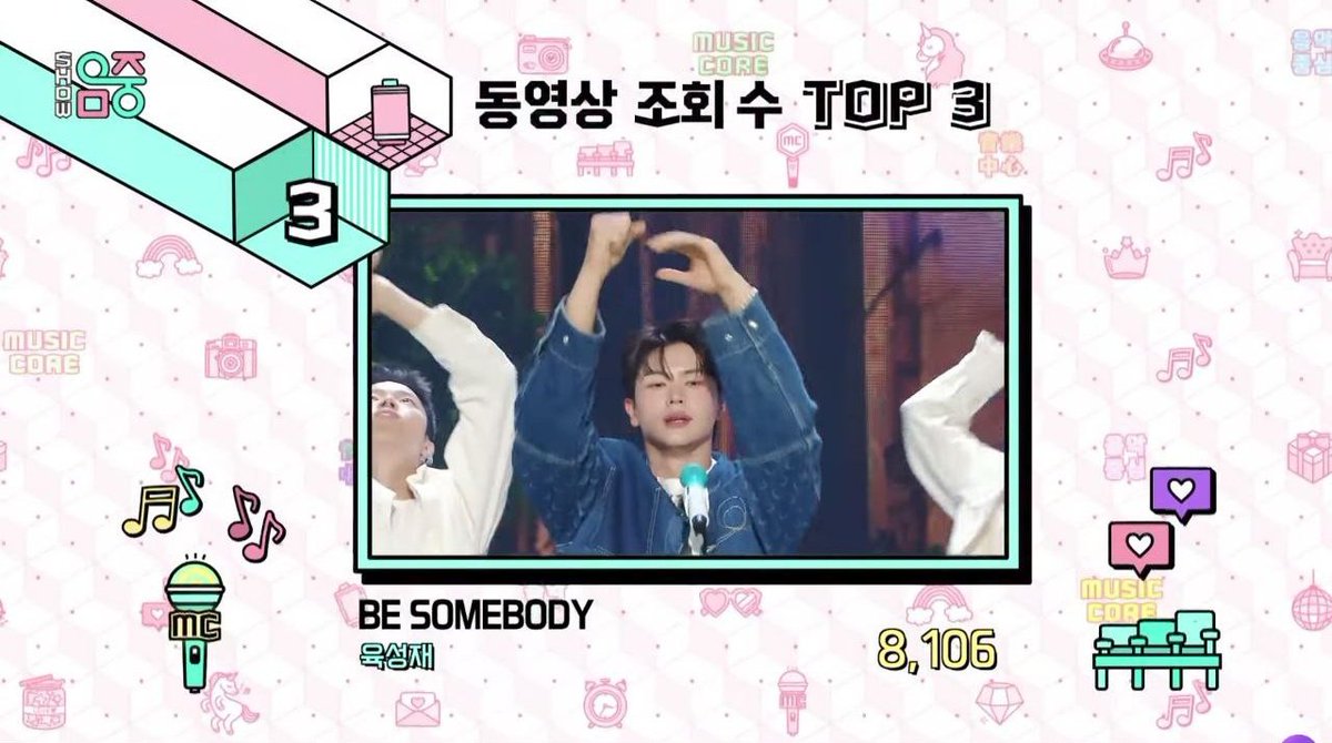 Sungjae's Somebody top 3 last week's music core performance 🙈💙