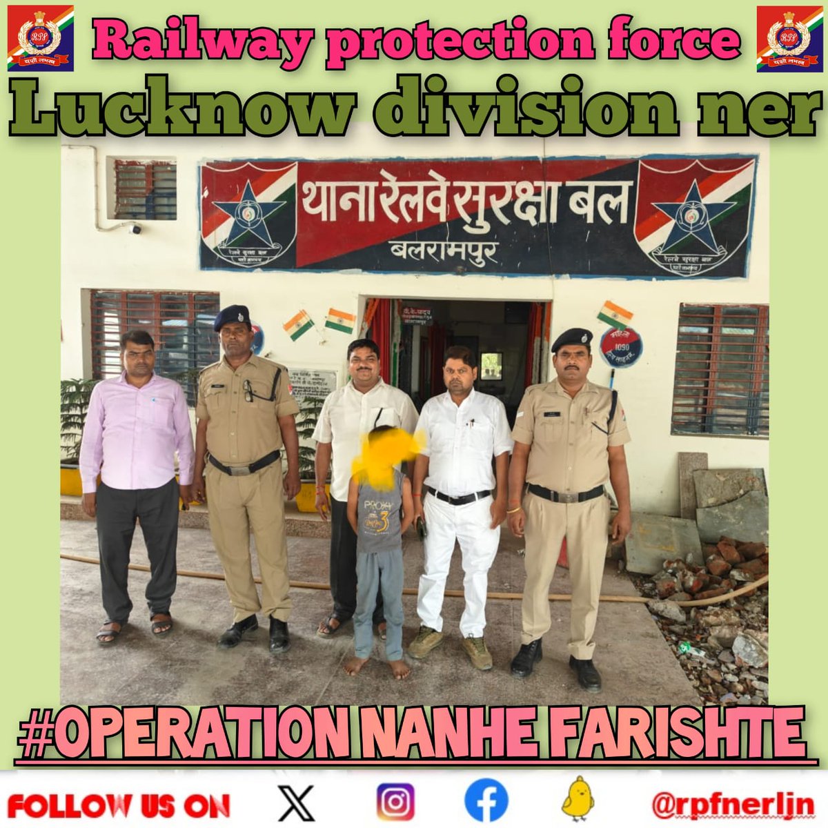 #OperationNanheFarishte  
'Every Child is Born A Genius.'
#RPF  Balrampur . ,Rescued a minor boy  (aged 10 years  old)from Train no.15065 & Later Handed him over to Railway Child Line on 17.05.24
@RPF_INDIA 
@rpfner
@drmljn 
#Dial139