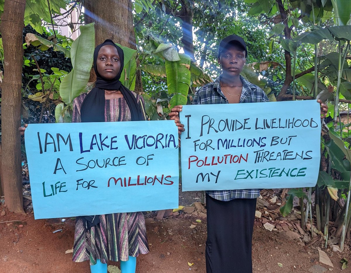 Lake Victoria is under threat by Human activities and possible EACOP's oil spills if the pipeline is constructed thus worsen the ClimateCrisis! We demand leaders to #ActNow & invest in sustainable solutions! #IamLakeVictoria #StopEACOP