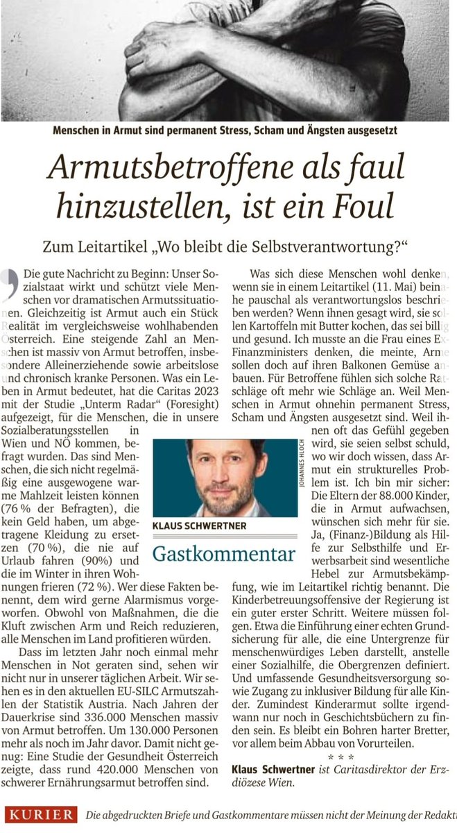 mit dem Ziel Gemeinsamkeiten zu finden u mit Argumenten in einen Diskurs zu gehen - auch hier auf X u gerade in der politischen Auseinandersetzung.Weniger Populismus,Gerüchte u Hass, weniger Vorurteile u Diffamierungen. Es bleibt ein bohren harter Bretter. kurier.at/meinung/gastko…