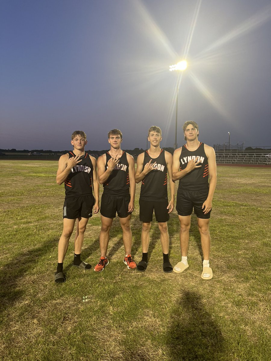 Congratulations to the boys 4x100 relay of Zach Criqui, James Marcotte, Asher Edington and Casten Wirth for placing 3rd at regionals and qualifying for state.