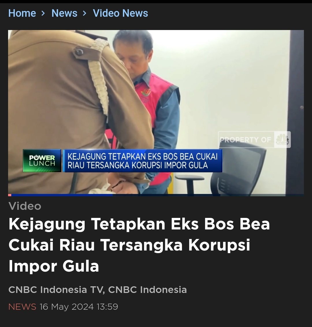 Deuh, Bea Cukai lagi rame malah ada pejabatnya yg kena cyduk Kejagung karena kasus korupsi impor gula.