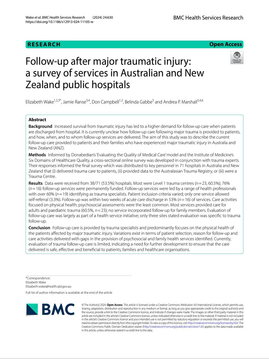liz rahilly (wake) (@lizrahilly1) on Twitter photo Proud moment this week. Thank you to all who helped make this happen link.springer.com/content/pdf/10…
#phdlife <a href="/AndreaM_au/">Andrea Marshall</a> <a href="/jamieranse/">Jamie Ranse</a> <a href="/GriffithNursing/">Griffith University Nursing & Midwifery</a> <a href="/Griffith_Health/">Griffith Health</a> <a href="/GC_Health/">Gold Coast Health</a> <a href="/BioMedCentral/">BMC</a> Proud moment this week. Thank you to all who helped make this happen link.springer.com/content/pdf/10…
#phdlife <a href="/AndreaM_au/">Andrea Marshall</a> <a href="/jamieranse/">Jamie Ranse</a> <a href="/GriffithNursing/">Griffith University Nursing & Midwifery</a> <a href="/Griffith_Health/">Griffith Health</a> <a href="/GC_Health/">Gold Coast Health</a> <a href="/BioMedCentral/">BMC</a>