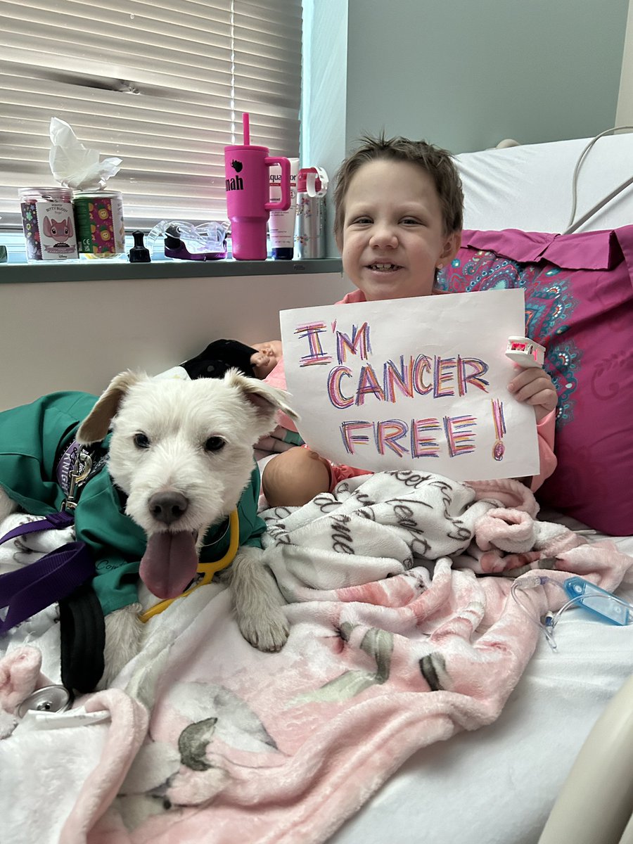 My friend Savannah is cancer free! ~ Deke🐾 We are #TeamSavannah #TherapyDog #PawYouNeedIsLove