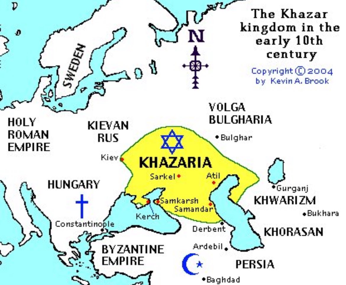 If you get called “ anti semitic” for opposing Israel’s mass murder of Palestinians, correct them that you are actually anti Khazars, not Semites. Ie Rothschilds and their descendants Notice where Khazaria was ?