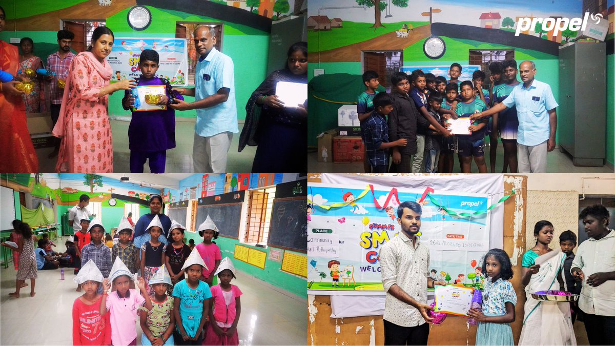 #Propelcsr 
Excited to complete our 3rd annual summer smile camp, engaging 150+ students from 10 government schools.

#letsgrowtogether #learnsomethingnew #shapingfutures #artsandcrafts #summervibes #kidscamp #Propelteam #storytelling #silambam #origami