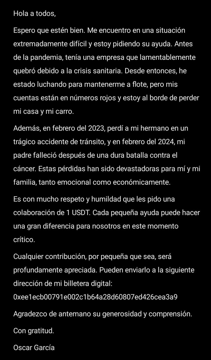 Billetera digital: 0xee1ecb00791e002c1b64a28d60807ed426cea3a9