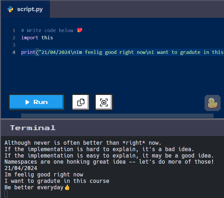 JesusJgc2728's tweet image. Zen of Python 🐍 #CodedexZenOfPython @codedex_io