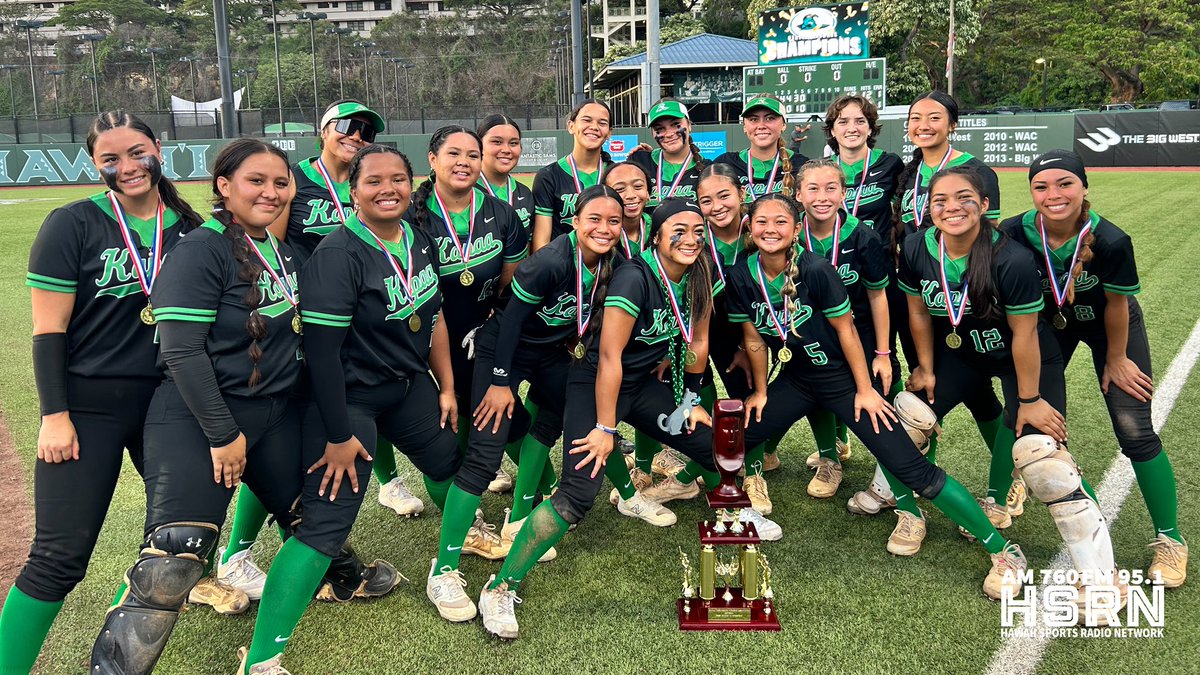Congratulations to Kapa'a for winning the 2024 DataHouse/@HHSAAsports DII Softball Championship! The Warriors defeated Pac-5, 13-1, in five innings to win their second state title in three years 🏆🥎 @HIsportsradio