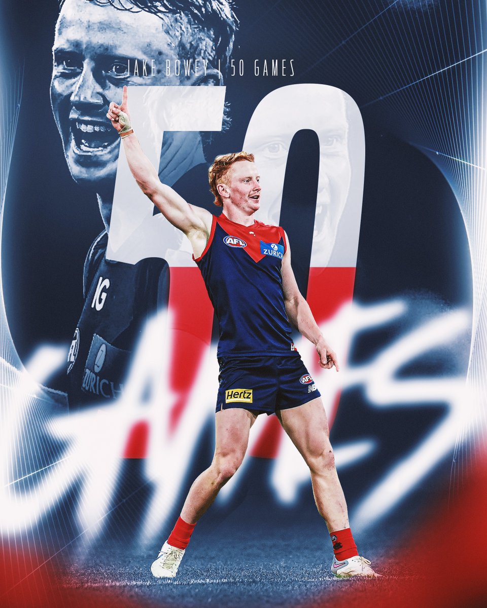 melbournefc's tweet image. Not a bad first 50 Bowza.
35 Wins ✔️
Premiership 🏆
2 x Rising Star Nominations 🌟🌟
#DemonSpirit
