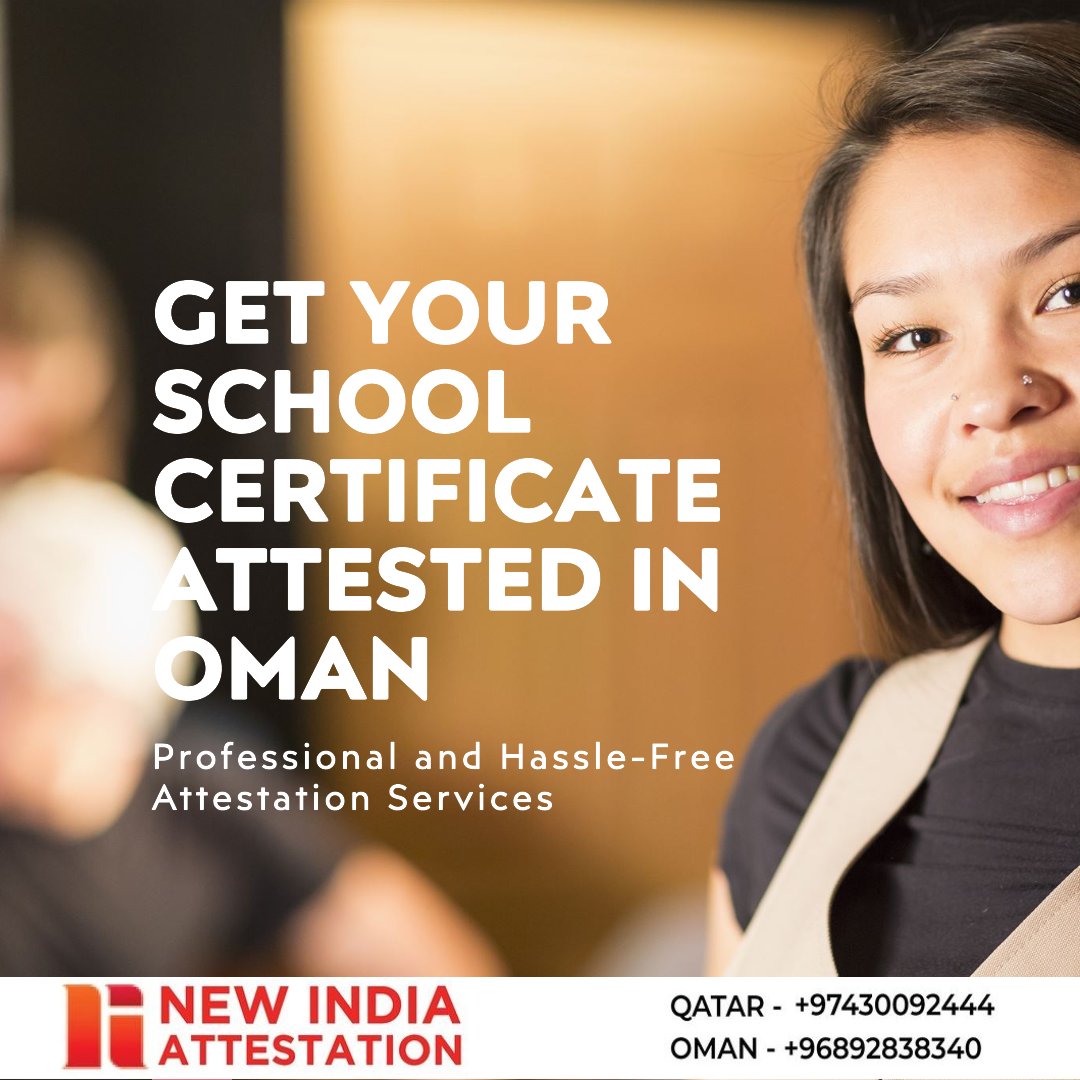 Transferring to Oman? Don't sweat the Transfer Certificate Attestation process!  🇴🇲

New India Attestation makes it easy. Get your documents verified quickly & affordably.

⭐Visit us:newindiaattestation.com

#TransferCertificateAttestation #Oman