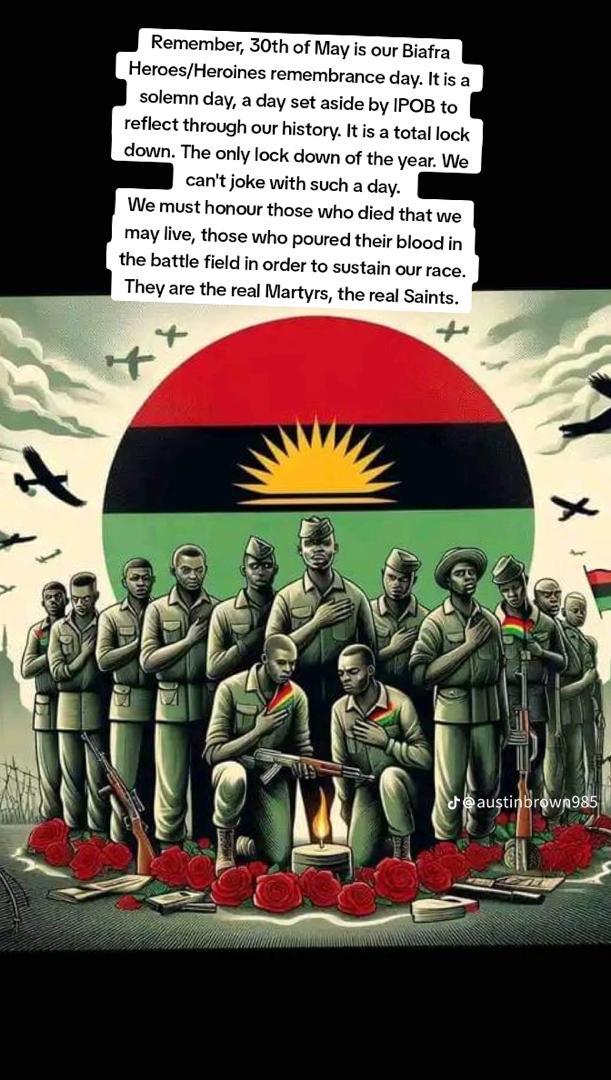 BIAFRA'S 30TH MAY REMEMBRANCE DAY! We remember ~those who paid the Supreme Price for us to live ~those who survived the genocidal massacre by @GOVUK and @GovNigeria ~those murdered by @GOVUK and @GovNigeria in the course of pursuing #SELF_DETERMINATION They are heroes & heroines