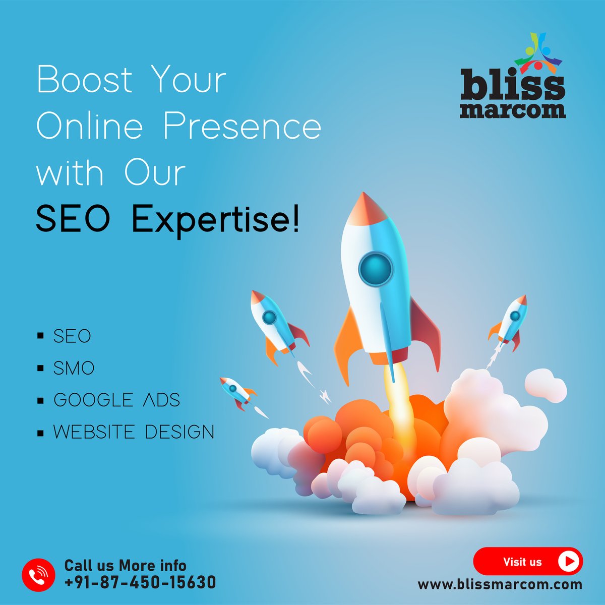 Bliss Marcom is the Top digital marketing agency in Noida (Delhi NCR). We focus on providing Best Digital marketing services like #SEO, #WebDesign & Development, #ContentMarketing, etc.
Visit bit.ly/3w6BQNm
Call 8745015630
#BlissMarcom #BestDigitalMarketingAgencyinNoida