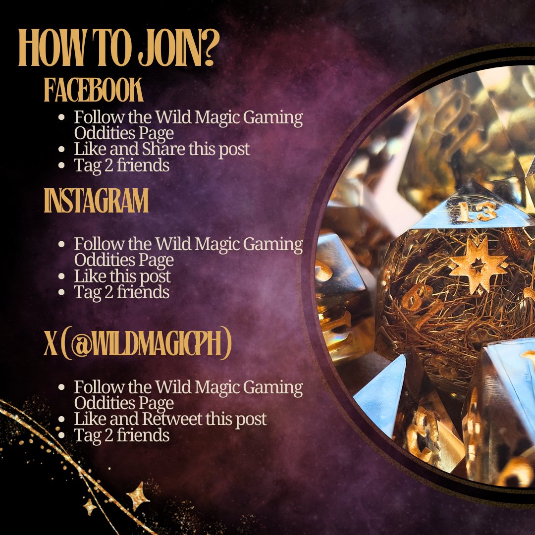 WildMagicPH's tweet image. Wild Magic Gaming Oddities' Comeback Dice Giveaway!!

Details on the photos 😊
