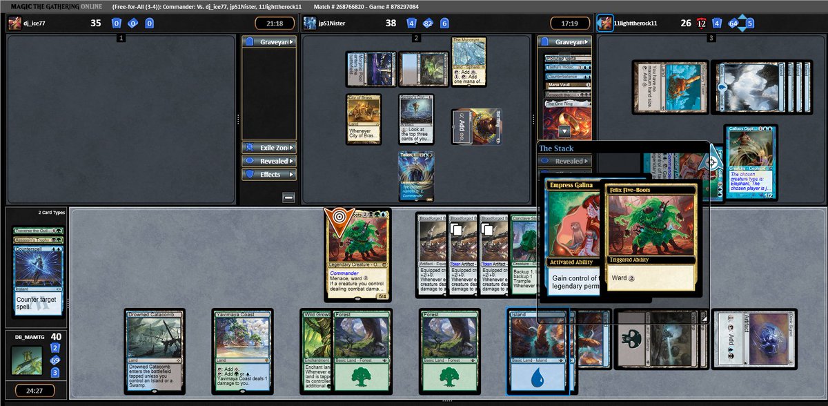 spent the night doing fun things in the casual EDH queues on MTGO and had some really fun games, definitely going to that more, it was an awesome way to test all the budget decks Ive been brewing!