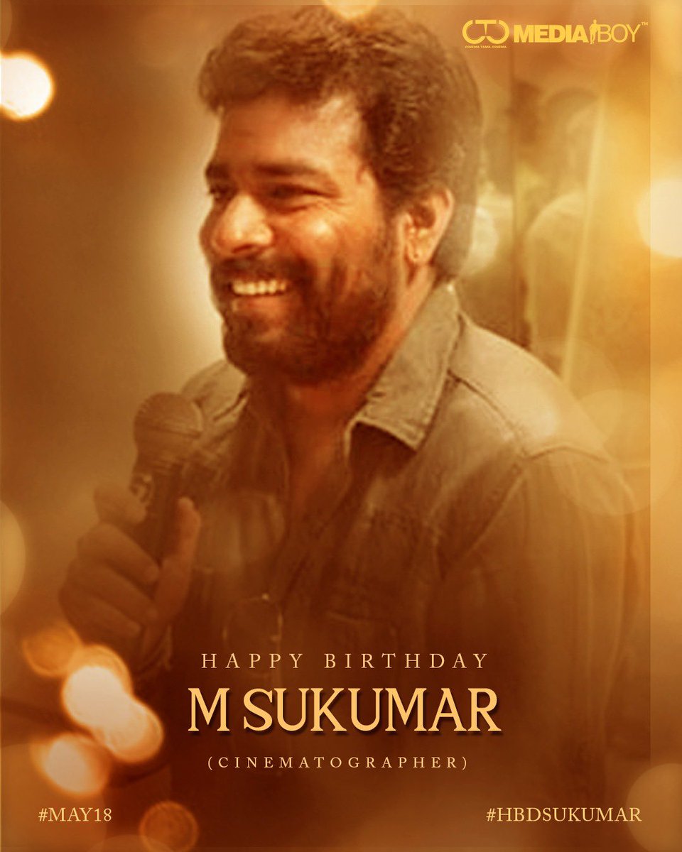 Team @CtcMediaboy wishes happy birthday to one of the kingpin cinematographer @mynnasukumar #Sukumar #HBDSukumar 🎂🎥 All the best for your new projects.
