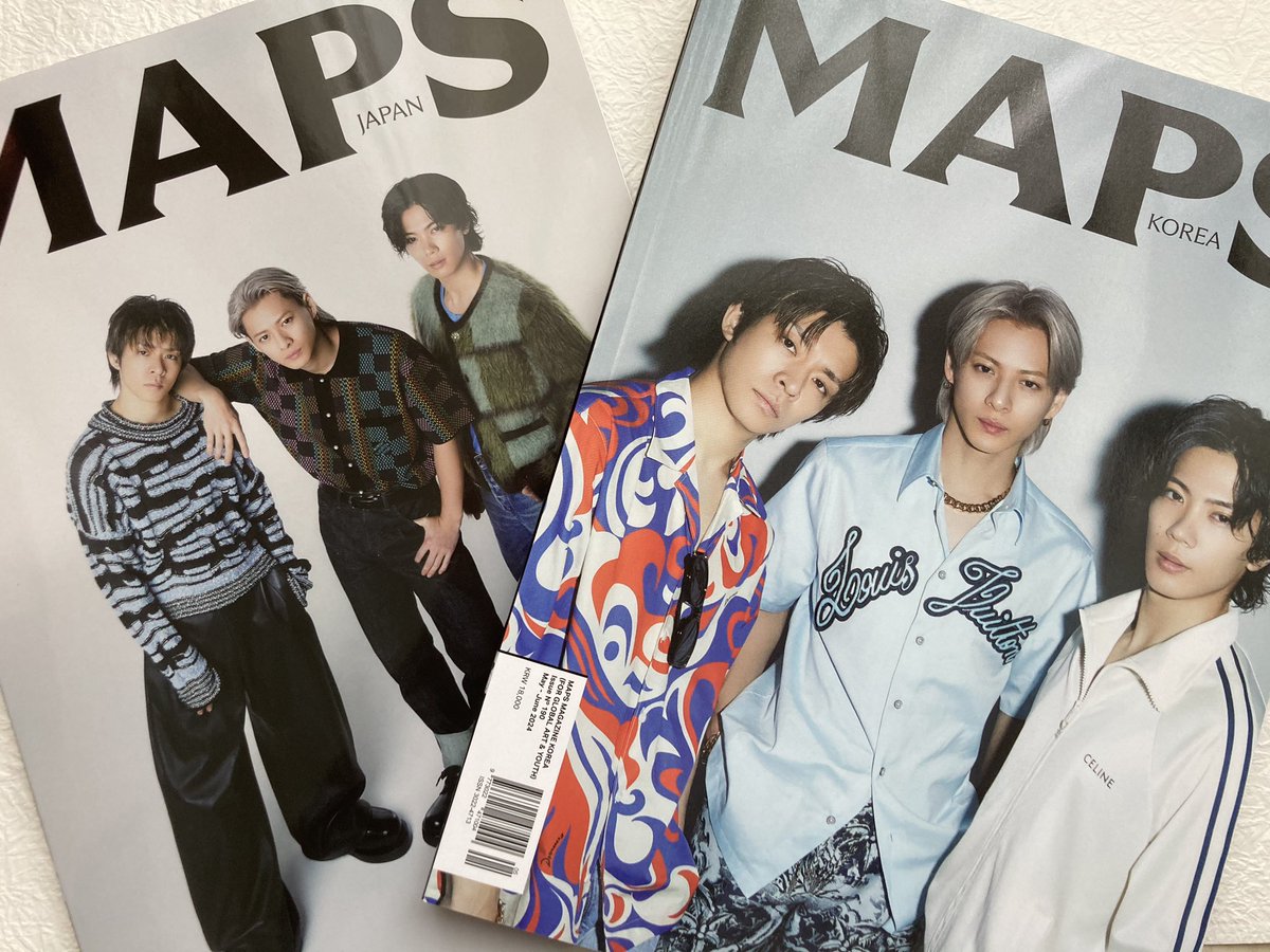 待ち焦がれた雑誌がようやく家にも届きました📕✨
みんなが写真集って言ってた意味がわかってほんとに素敵な雑誌だった✨
Number_i以外のページもじっくり見ちゃう☺️
海外の方々にもNumber_iを知ってもらえたら嬉しいな♡

#MAPS #MAPSKOREA
#MAPSJAPAN
@MAPS_JAPAN