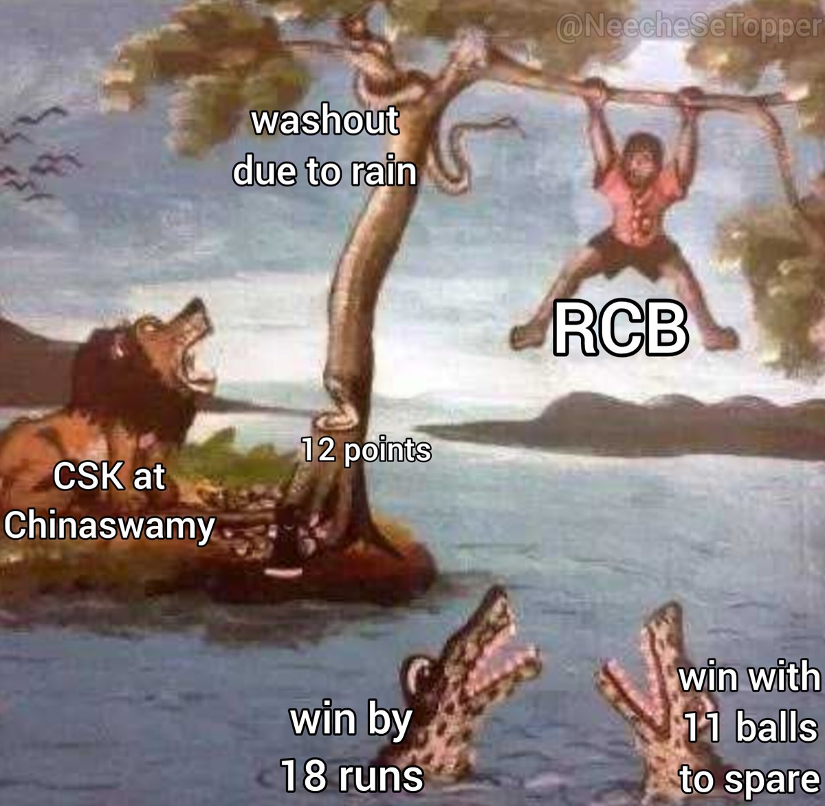 rcb playoff situation reminds me of this famous internet puzzle 😭