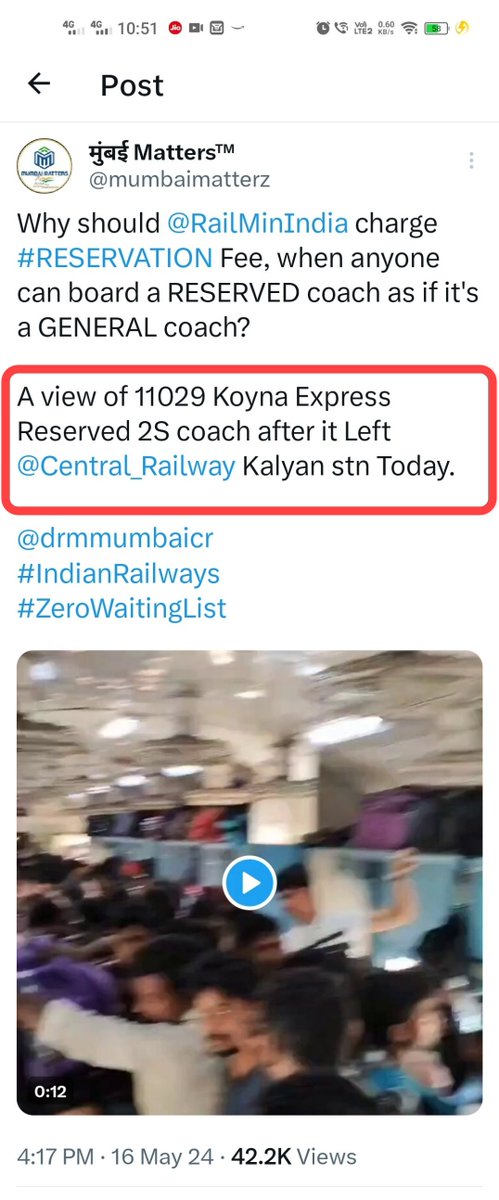 Arrey @Mumbaikhabar9 If you are copying atleast copy properly... Don't twist the contents & mislead.. FYKI AC Chair Car has sealed windows.😂 & You have converted Koyna Express to Kokan Kanya Express..