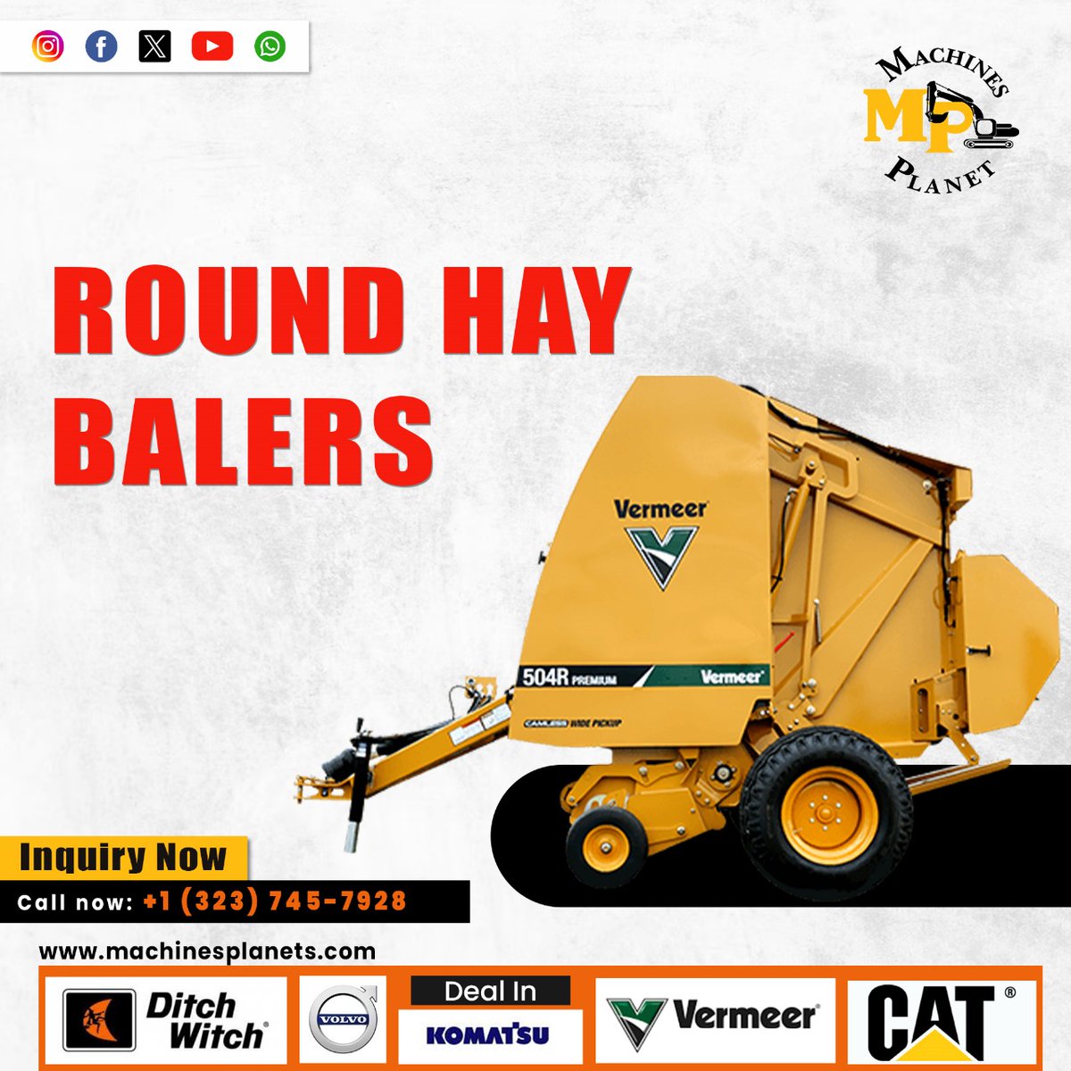 MachinePlanet0's tweet image. Round Hay Balers

Contact Us: 775-742-6242
Email: machinesplanet0@gmail.com
Visit Now: machinesplanets.com

#machinesplanetllc #machines #viral #salesavailable #balers #roundhaybalers
