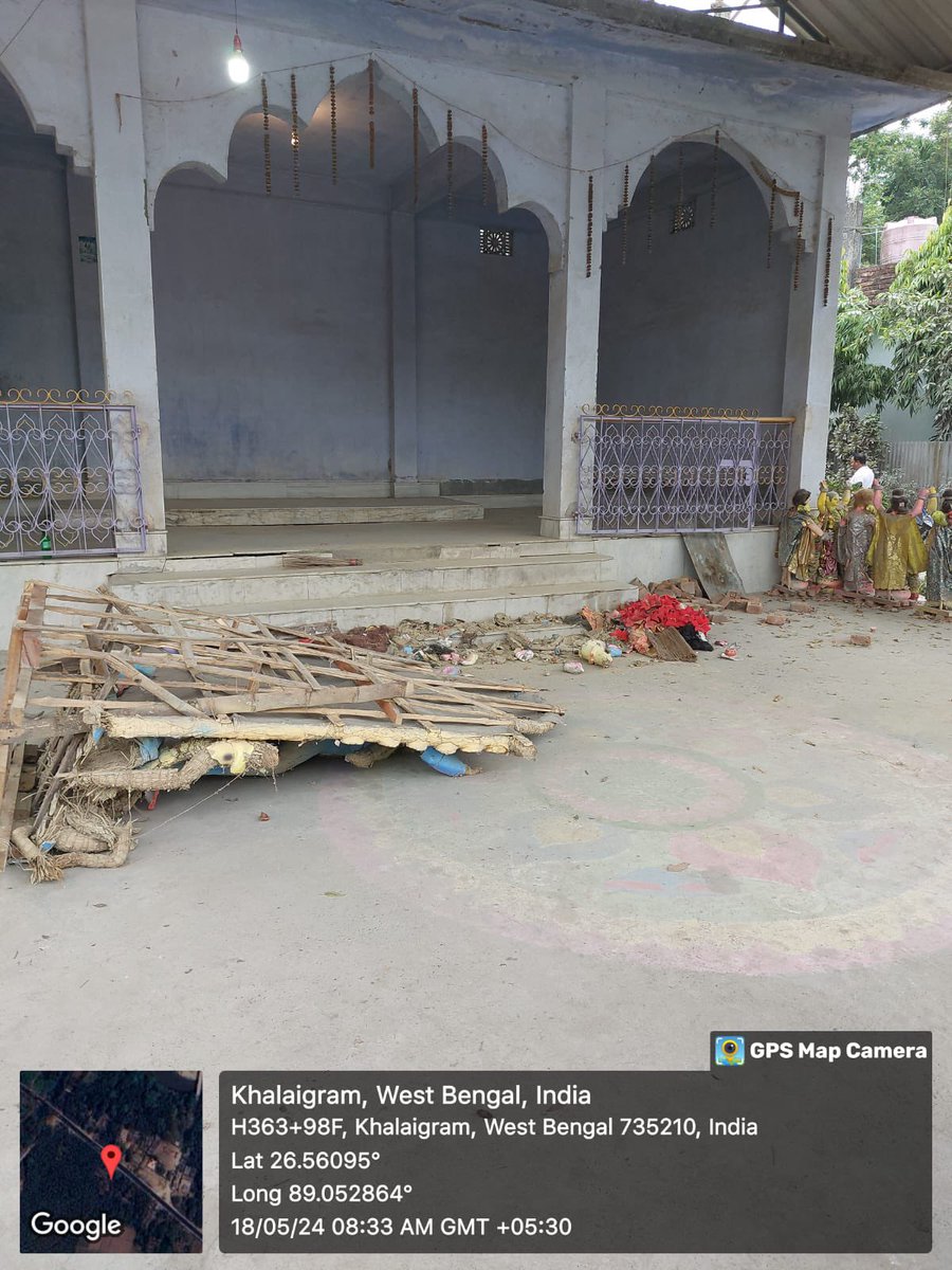 7 to 8 Hindu temples were attacked and vandalised by the Jehadis at #Khalaigram of #Jalpaiguri in #Bengal.