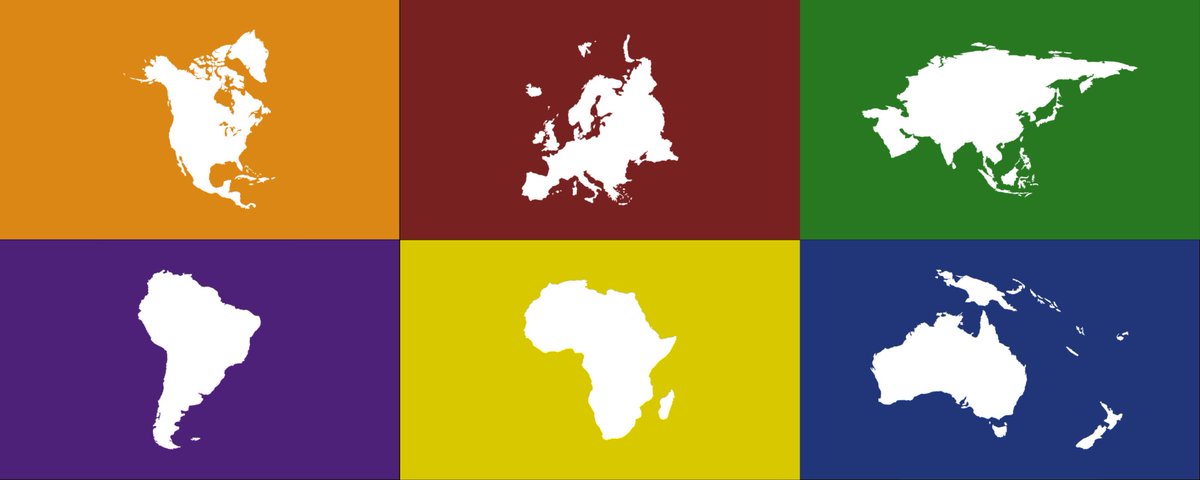 Flaglike symbols for each continent (will be used in dropdowns on urbanstats)