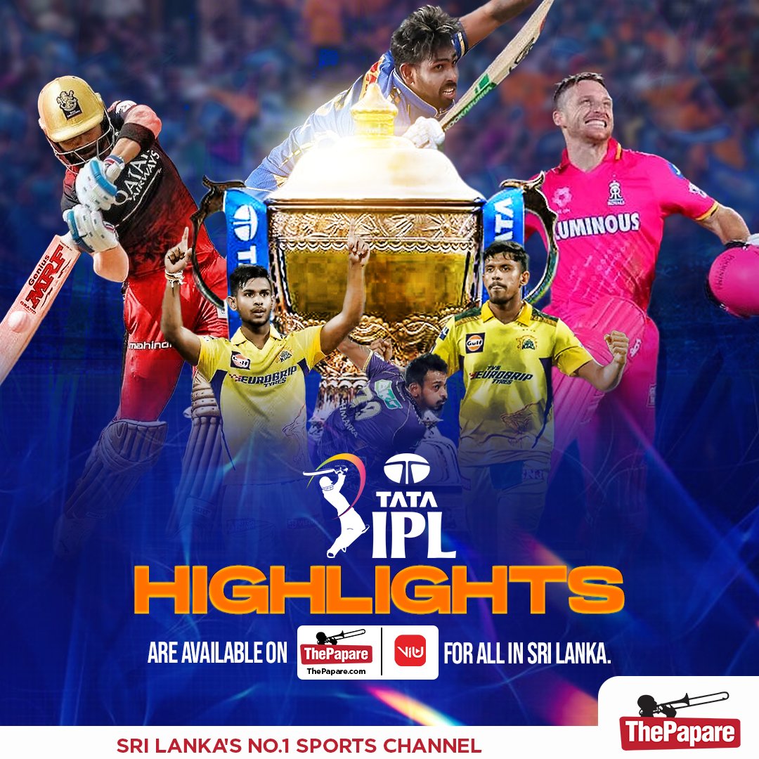 Relive the best moments and thrilling plays from the Indian Premier League 2024. Watch the IPL highlights on Sri Lanka’s No. 1 Sports Channel – ThePapare. #IPL2024 #ThePapare WATCH NOW 👉 thepapare.com/cricket/
