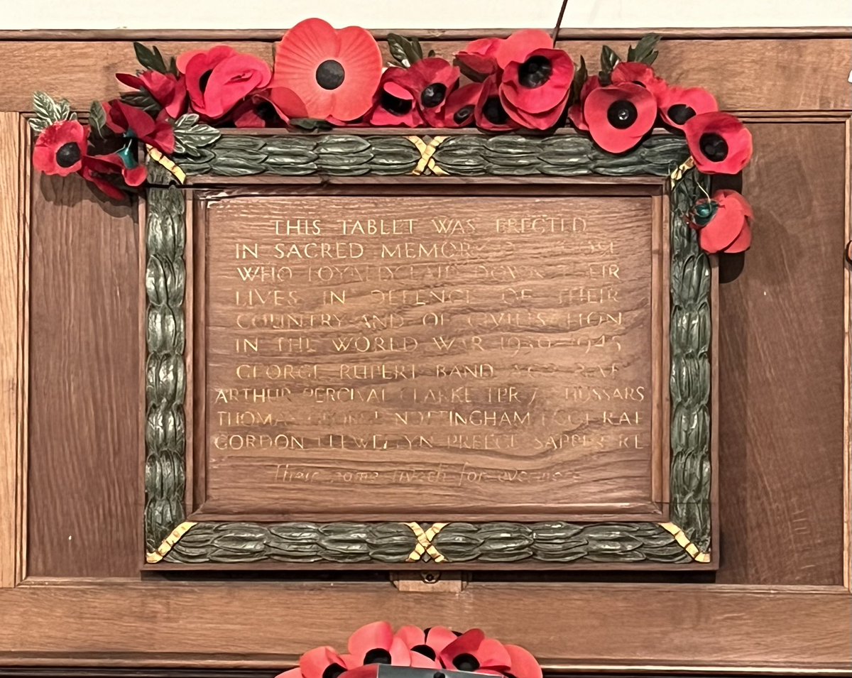 Brimfield war memorial plaque. St. Michael’s Church, Brimfield, Herefordshire. Second World War. #LestWeForget