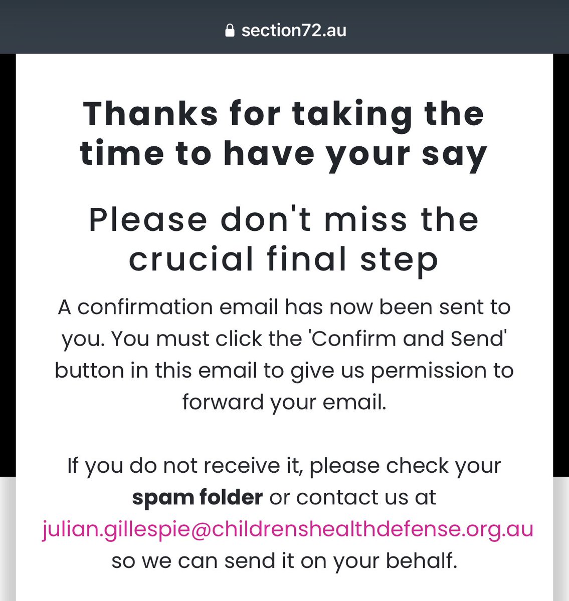 All Australians who aren’t happy Justice Rofe failed to mention she had acted for Pfizer on at least 5 occasions. Failure to mention this key information gives rise to an allegation of bias, especially when her Honour decided the GMO case in Pfizer's favour, need to complain 👇🏼