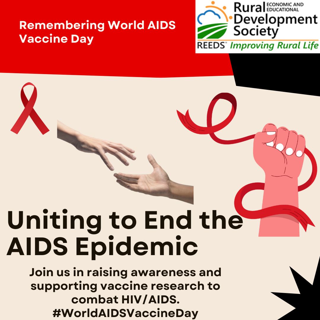 World AIDS Vaccine Day 2024.
#worldaidsvaccineday2024 #teamreeds #ruralindia #communitydevelopment