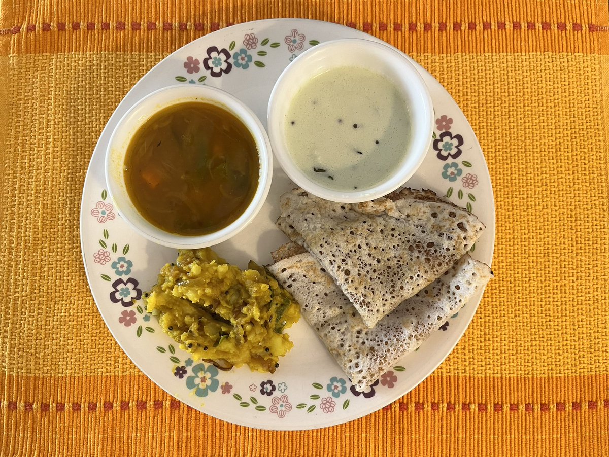 All through the 15-day boot camp to Everest Base Camp, I kept dreaming of a breakfast of masala dosa, sambar, chutney. So glad I am home and can indulge in it. 

Thinking of you, @zenrainman. And unlike the Uber at 5050 m asl, this isn’t Swiggy, not at sea level ;-)