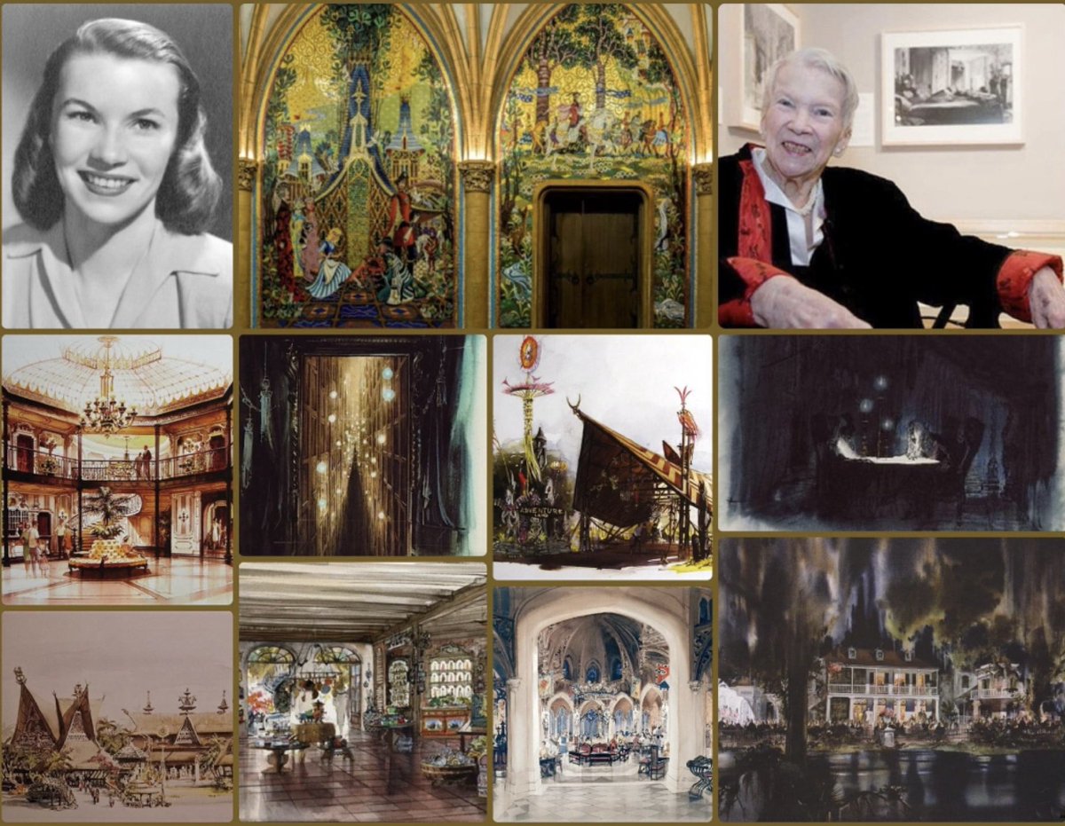 #Disney #SS #BIWW @Disney - May 18 1910 Imagineer Dorothea Holt Redmond is born; hired in 1960 to design many exterior and interiors in Disneyland, Fantasyland in Walt Disney World including the Cinderella Castle mosaic murals which were also used in Tokyo Disneyland.