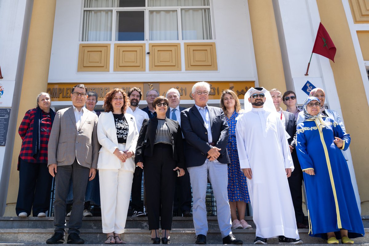 A FIDE delegation led by Dana Reizniece-Ozola, Deputy Chair of the FIDE Management Board, visited the Foundation Sociale Oum Keltoum in Casablanca yesterday. Dana and Bachar Kouatly had previously visited the centre two years ago when the initiative began to discuss the chess