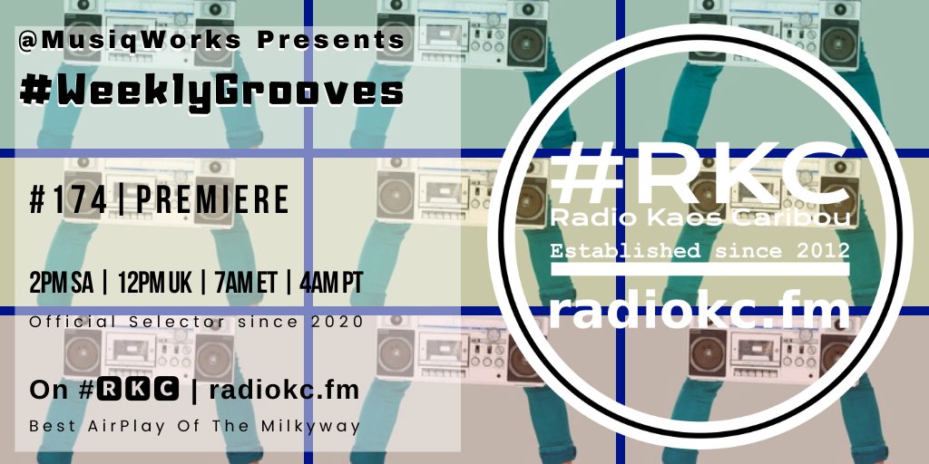 ▂▂▂▂▂▂▂▂▂▂▂▂▂▂
TODAY

🕛12PM UK⚪7AM ET⚪4AM PT

#WeeklyGrooves #174 PREMIERE

by @MusiqWorks

🎛️Weekly
🇿🇦 #Afrohouse
🎚️ #Music #Delivery

⬇️Details⬇️
🌐 fb.com/RadioKC/posts/…

on #🆁🅺🅲 📻 radiokc.fm
▂▂▂▂▂▂▂▂▂▂▂▂▂▂