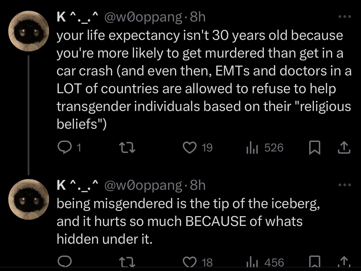 yunsancat's tweet photo. weaponizing your trans identity because your white ass doesn‘t have anything else to manipulate people into agreeing is so crazy as if haven‘t gone through the same myself and ever more because the transphobia I FACE is intertwined with my experience as someone‘s who‘s not white. https://t.co/vtqSeElJn5