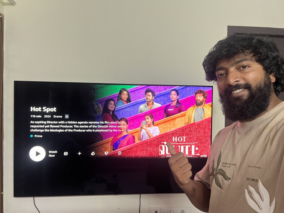 Enga velaiya naanga paathachu, inimel elaam ungal kayil. The remote is in your hands😎 Let’s connect with #HotSpot. Streaming now on @PrimevideoIN and @ahatamil 🔗: app.primevideo.com/detail?gti=amz… 🔗:aha.video/movie/hot-spot @vikikarthick88 @KJB_Talkies @KJB_iambala #Sevenwarrior