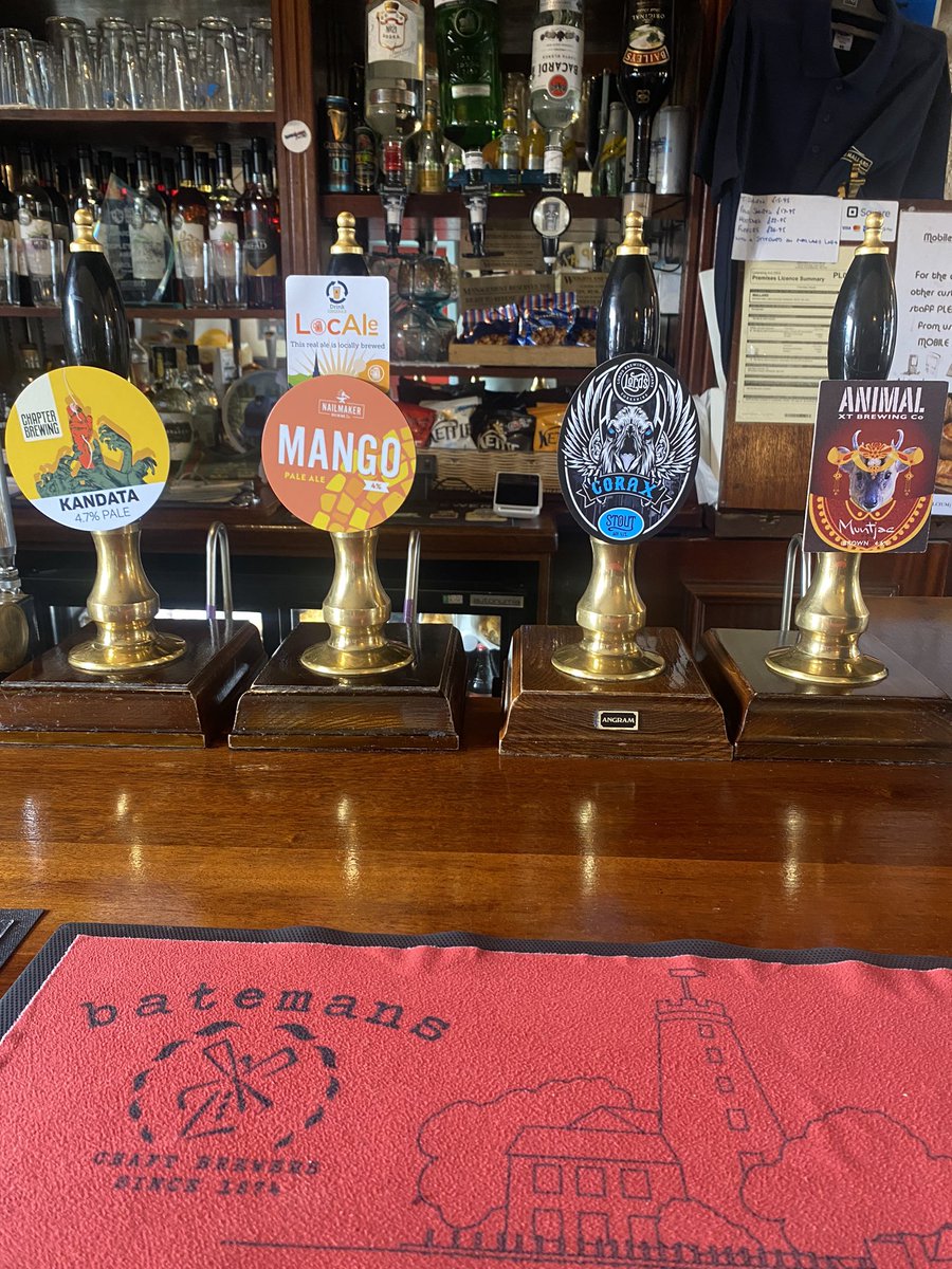 #RealAle on Saturday:
@NailmakerBrewCo Mango
@xtbrew Animal - Muntjac
@ChapterBrewing Kandata &
@lordsbrewing Corax
Plus ciders from @WestonsCiderMil
Card payments accepted
Outdoor seating available
Open 10am-9pm
Please repost