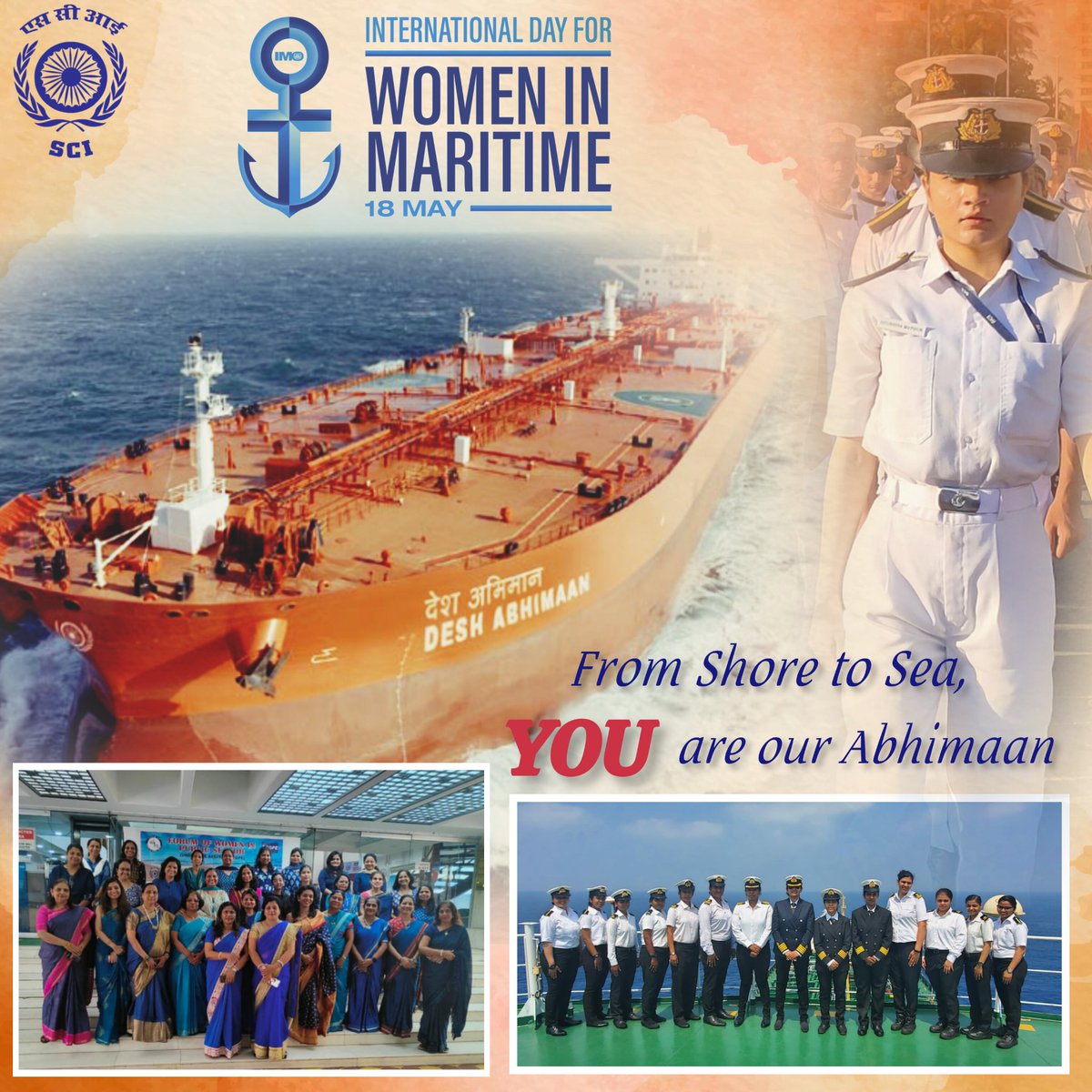 SCI celebrates #WomenInMaritimeDay with the theme Safe Horizons: Women Shaping the Future of Maritime Safety. SCI is proud of being a pioneer in training female cadets for the country & encouraging them to take leading positions across the Maritime Industry - ashore & at sea.