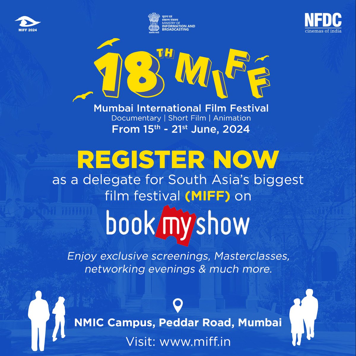 Join South Asia's biggest film festival for Documentary, Animation, and Short Films! Register now as a delegate on @bookmyshow. Enjoy exclusive screenings, masterclasses, networking evenings, and much more. Apply at- in.bookmyshow.com/special/18th-e… #BookMyShow #miff2024
