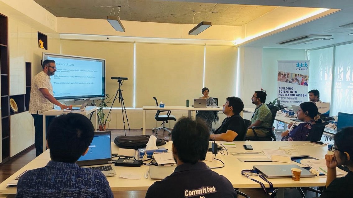 An incredible start to the weekend as we kicked off our highly anticipated 'AI in Public Health' workshop with 12 amazing trainees! From delving into AI's potential in 🇧🇩's public health sector to immersing in data science libraries, the day was packed with enlightening sessions.