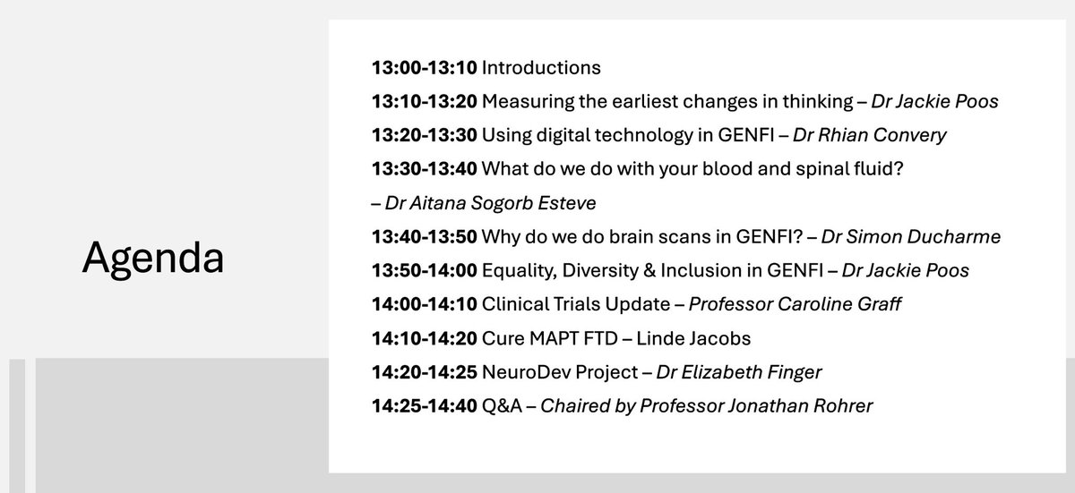 Sophie Goldsmith (@sgoldsmith0) on Twitter photo <a href="/PhoebeFoster_/">Phoebe Foster</a> and I had the pleasure of hosting the first annual GENFI Participant Spring Webinar 💻 Big thanks to our speakers and most importantly to all participants who joined & continue to participate in the GENFI study as without you this research wouldn’t be possible ☺️ <a href="/PhoebeFoster_/">Phoebe Foster</a> and I had the pleasure of hosting the first annual GENFI Participant Spring Webinar 💻 Big thanks to our speakers and most importantly to all participants who joined & continue to participate in the GENFI study as without you this research wouldn’t be possible ☺️