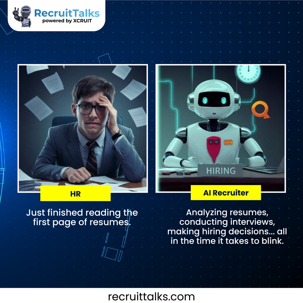 Who wins every time? Place Your Bets Now!😄
.
.
.
#Recruitorr #IamRecruitorr #MemesDaily #ArtificialIntelligence