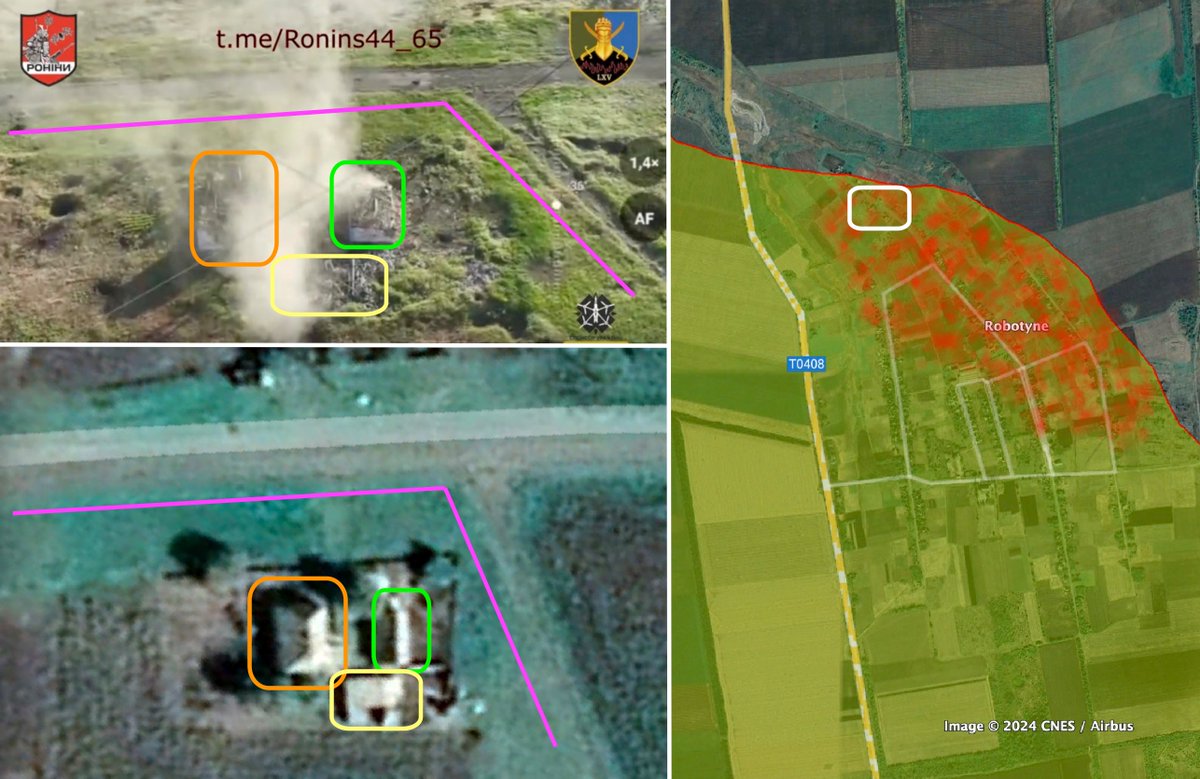 #NewsMap 
The Russian invasion army re-recaptured the village of #Robotyne, which was the only village Ukraine could liberate on the #Tokmak axis during last year's counteroffensive.