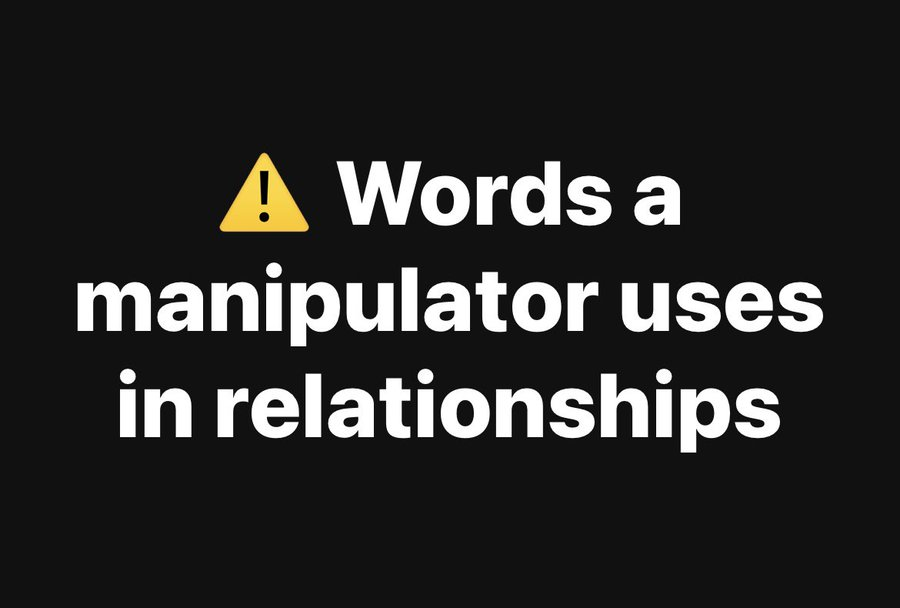 What are the cautionary words manipulators use?