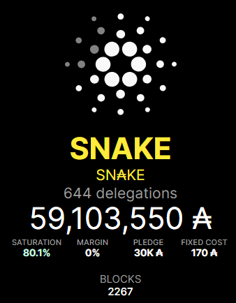 SN₳KE Pool - Ticker SNAKE tweet media