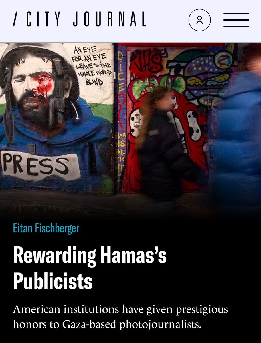 🚨The PFLP has been training Gazan journalists🚨 From my latest in @CityJournal: 'The most concerning case, however, involves freelance photojournalist Samar Abu Elouf. In early April, the @IWMF gave Abu Elouf its Anja Niedringhaus Courage in Photojournalism Award. Abu Elouf