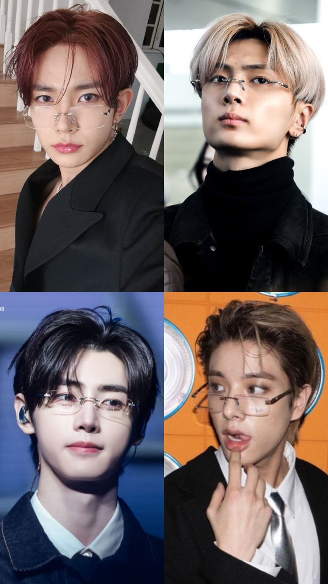 hyung line with their rimless glasses🧎‍♀️ -en