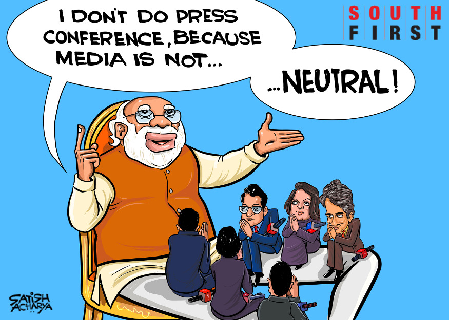 Media isn't neutral-PM Modi. #Godimedia
@TheSouthFirst cartoon.